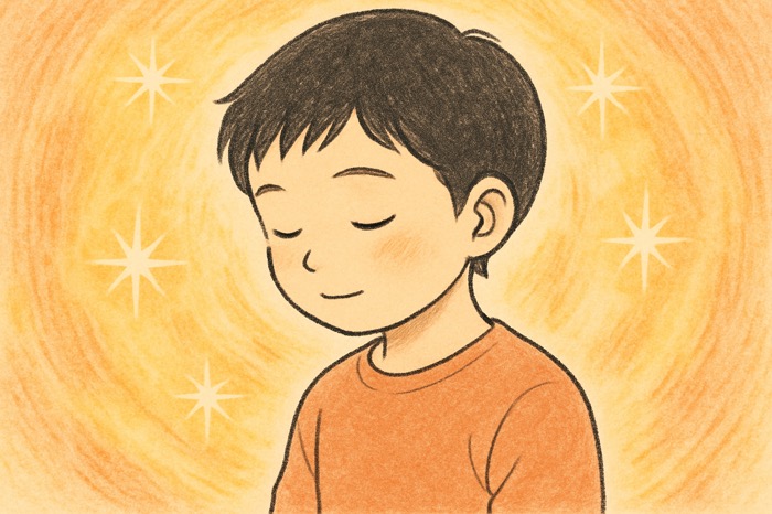 愛情を感じる児童
